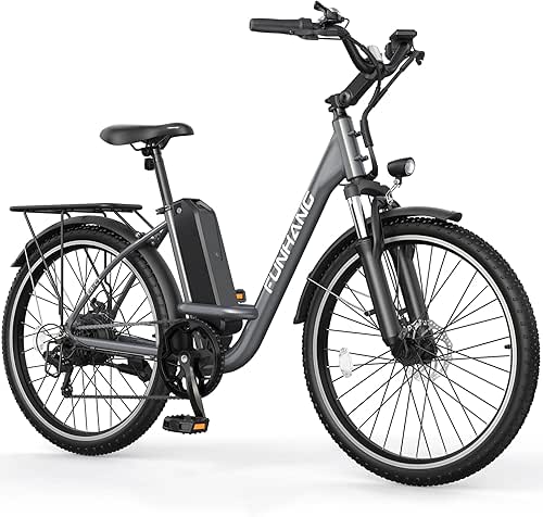 Funhang Electric Bike for Adults, 26" City Cruiser Ebike with