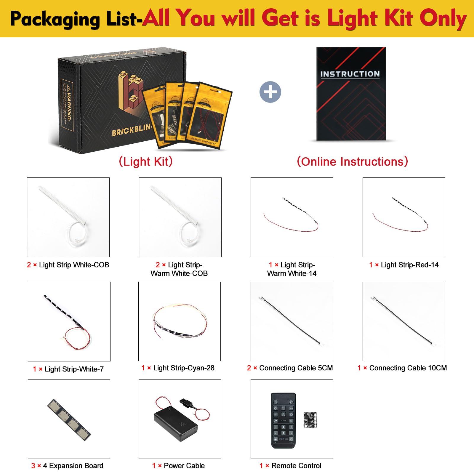 Remote Control Led Light Set Compatible with Lego 43257 Angel (No Model) - Image 4