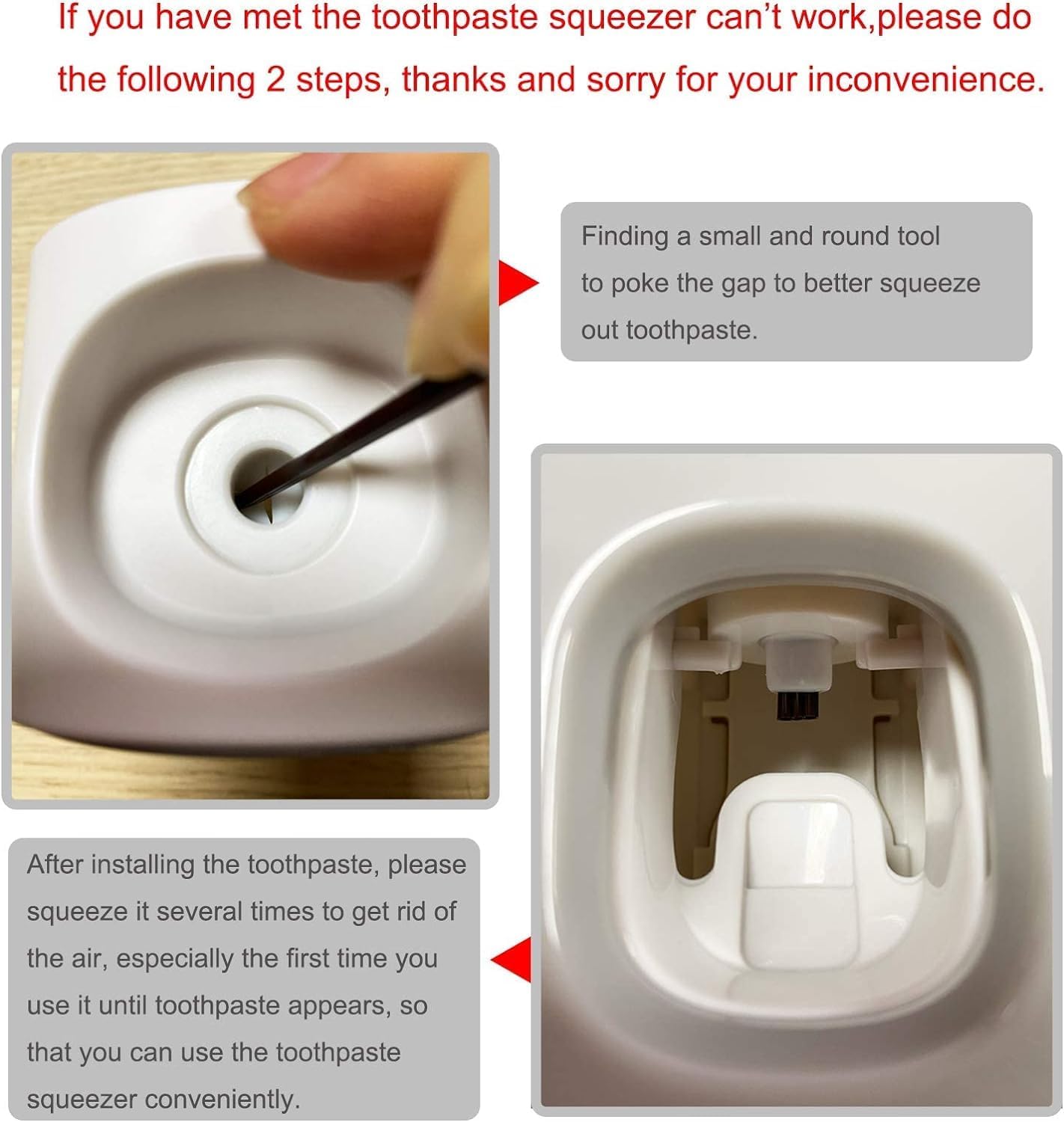 MOPMS Automatic Toothpaste Dispenser Wall Mounted for Kids and Adult 2Pcs image 3
