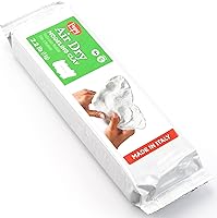 Pepy Premium Air Dry Modeling Clay White 2.2 lb Bar - Easy Air-Hardening Sculpting Clay for Kids, Classroom & Montessori Crafts