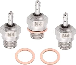 3 Packs 70117 RC Medium Hot Glow Plug No.4 N4 Spark Engine Parts for Traxxas Redcat HPI HSP 1/8 1/10 RC Car Truck Buggy
