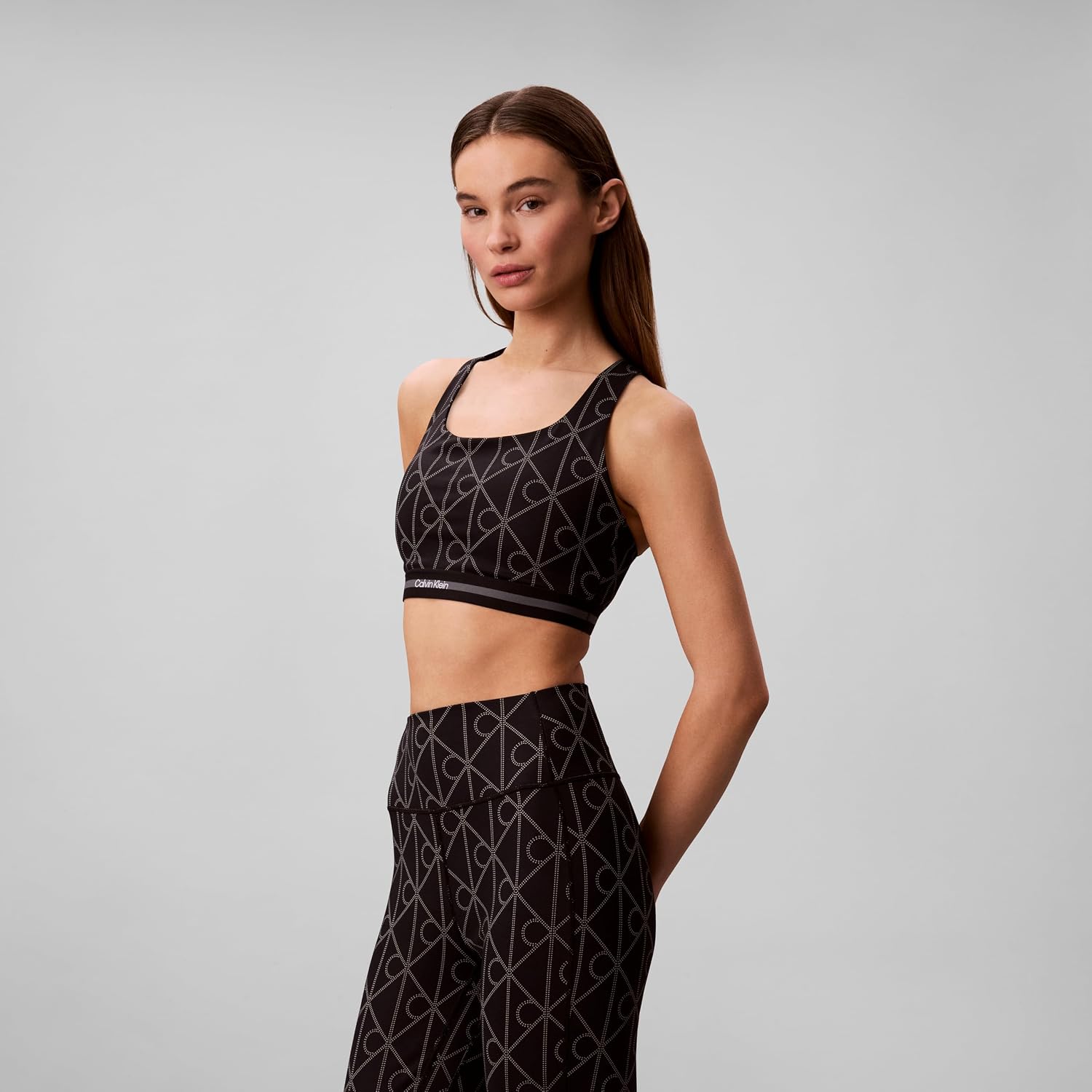 Calvin Klein Women's Icon Sport Printed Medium Impact Sports Bra