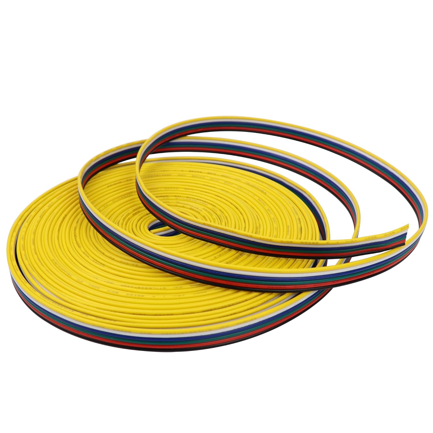 LEDENET 22AWG 6 pin 33FT 10M RGBWW LED Strips Flexible Electrical Wire Extension Plat Cable Conductor Cords Line for 6 Color 3528 5050 RGBCCT LED Strip Lights - Image 4