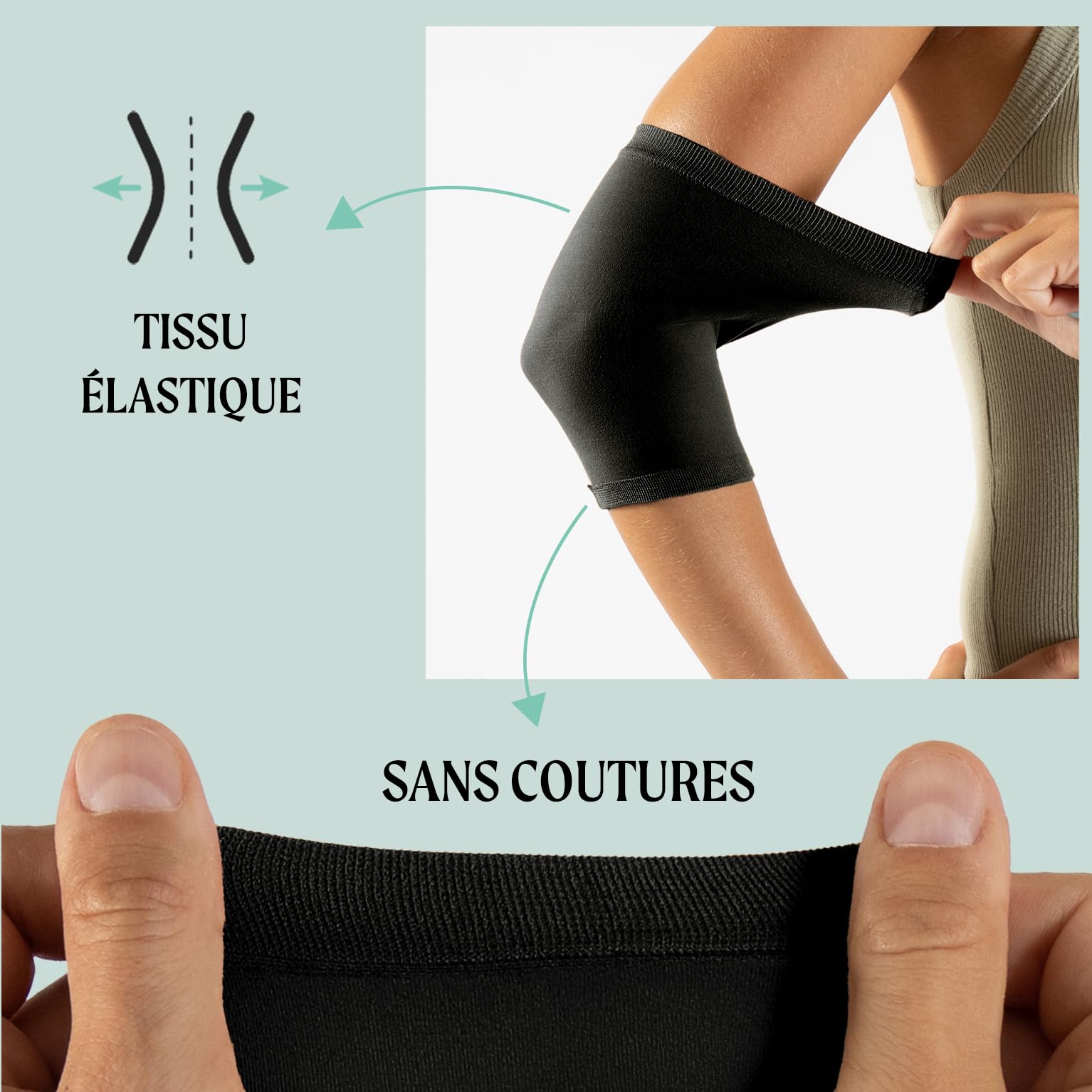 CALZITALY 1 ou 2 Pièces Manchon Bras pour Picc Line, Manchette Homme et Femme de Protection pour Glucometre, Cathéter, Termometre Médical (2 Paires Noires, 3)