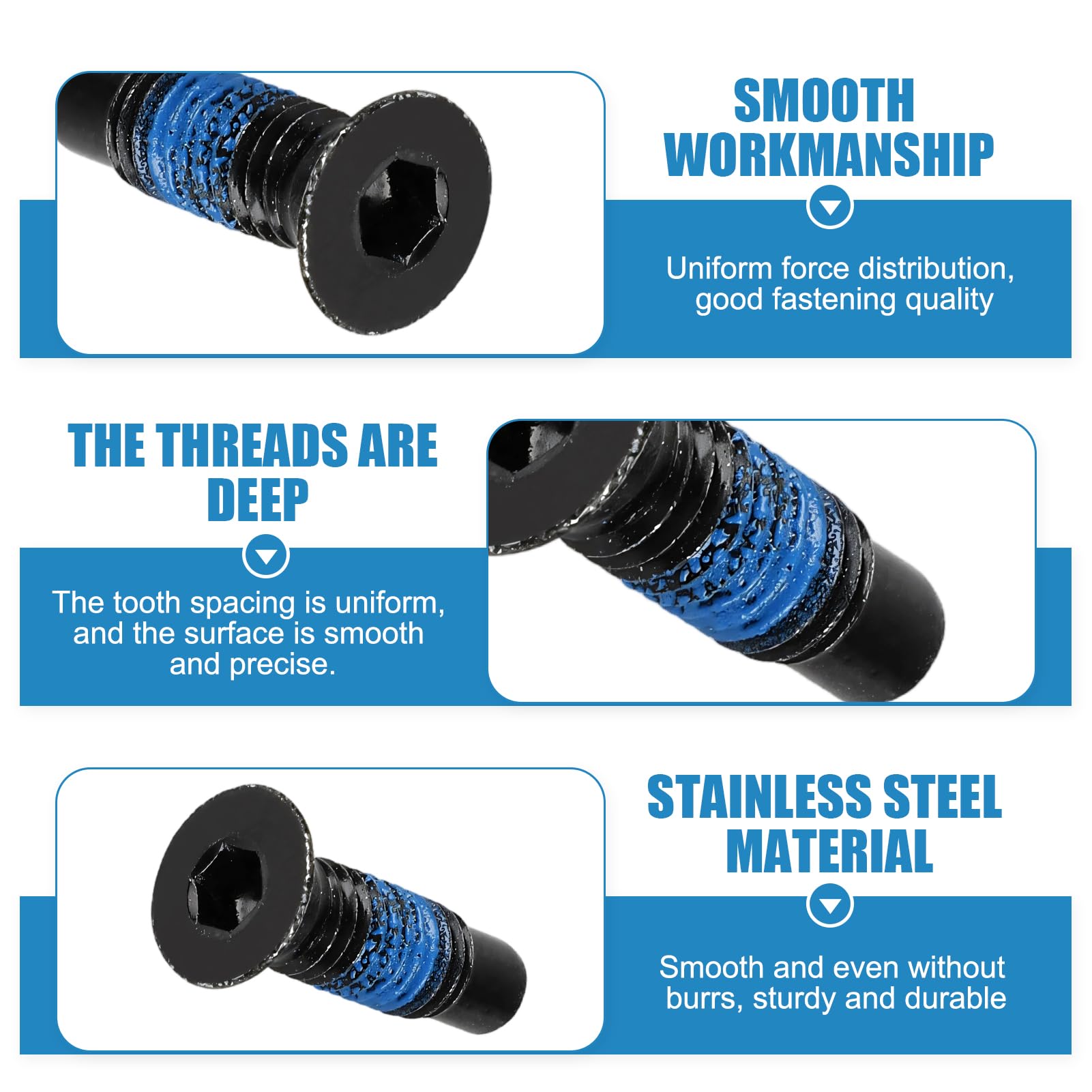 Jetstream Tornillo Patinete Eléctrico 10 Piezas, Pernos Cabeza de Frente Compatibles con Mayoría Patinetes