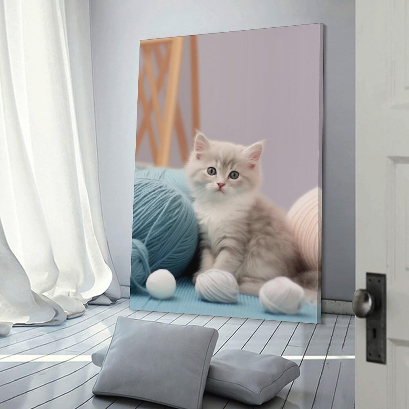 Poster Con Frase Motivazionale E Gatto – Quadro Moderno 30x40 Cm Con Cornice Pronta Da Appendere - 2