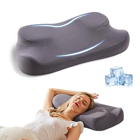 cooloo8 Ergonomic Memory Foam Pillow for Neck Pain Relief Neck Support Pillows for Sleeping Cooling Pillows for Neck