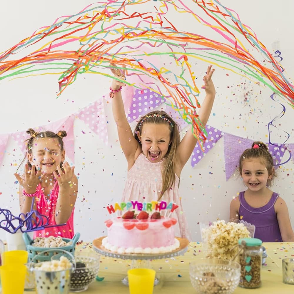 BEISHIDA 10Pack Streamers Popper Hand Throw Streamers No Mess Confetti Magic Paper Cracker for St.Patrick's Easter Celebration Birthday Propose Engagement Wedding Graduation Party Favors (Multi Color) : Home & Kitchen