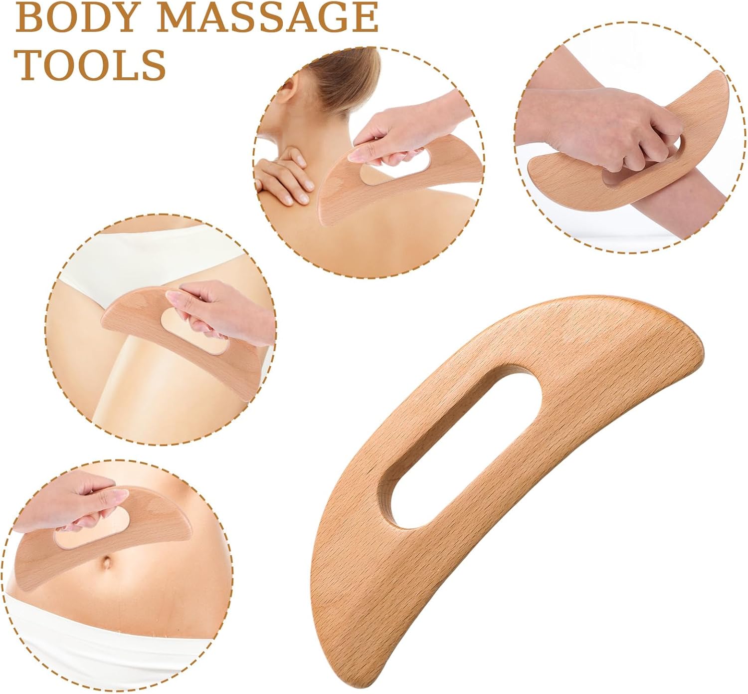 3Pcs Wood Therapy Massage Tools Lymphatic Drainage Massager Wooden Massager Body Sculpting Tools for Maderoterapia,Anti-Cellulite,Pain Relief - Image 7