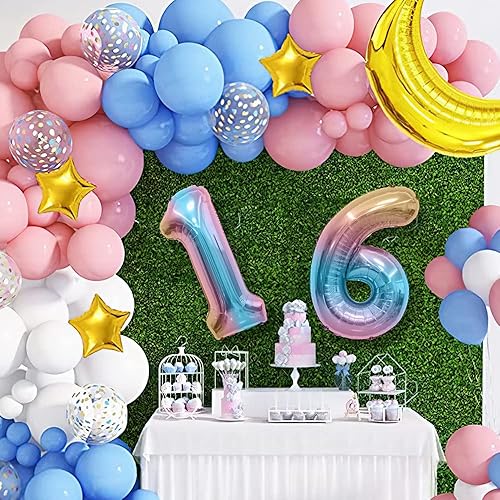 Miniatura 4 de Globo de número, globos de números de 40 pulgadas, globos de número degradado arcoíris, globo número 0, globo gigante, globo de números de feliz