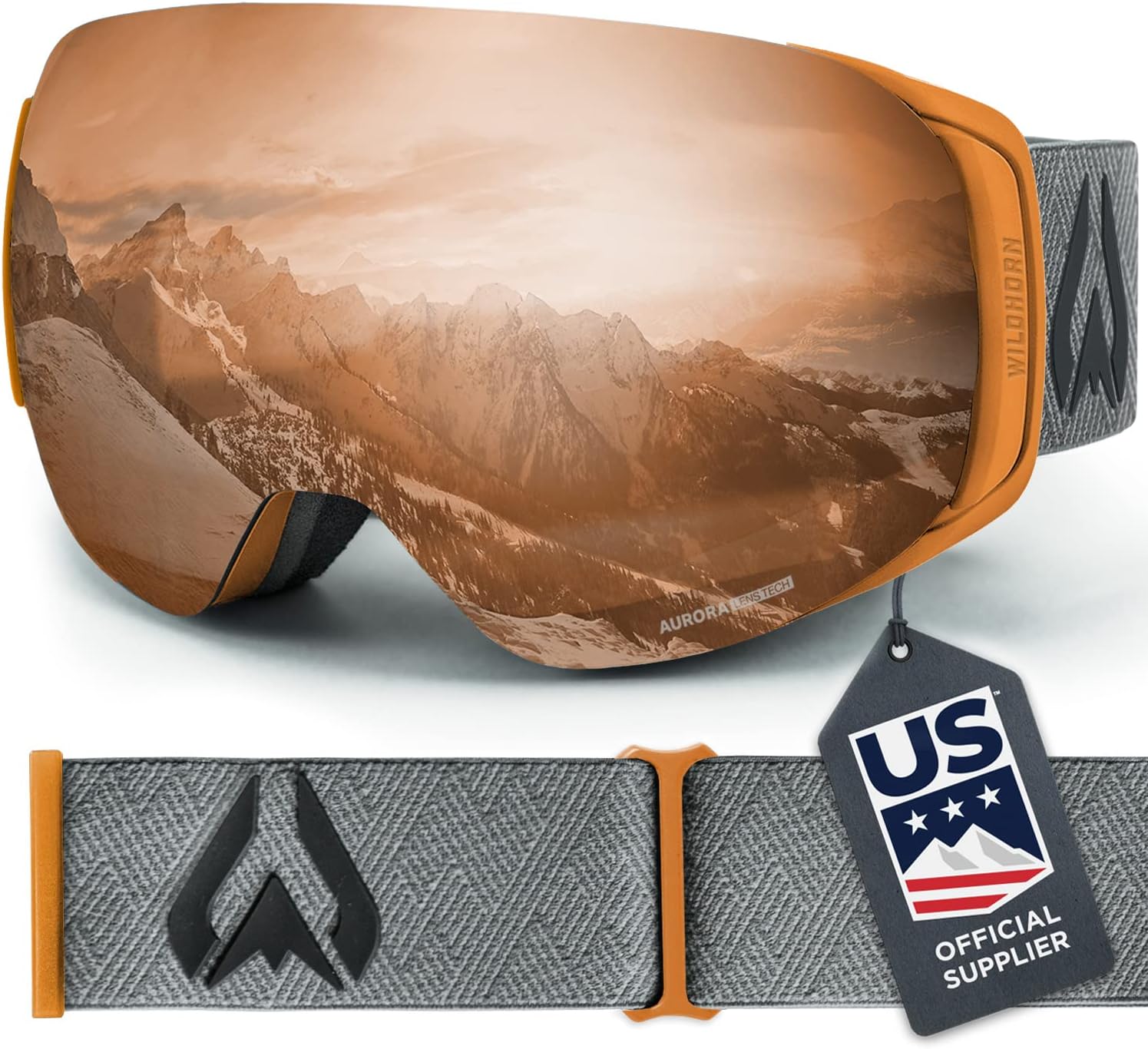 Wildhorn Roca Ski Goggles Men Women Anti-Fog/Scratch 100% UV-Magnetic Lens-Snowboard Snow Goggles Men Women Adult