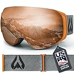 Wildhorn Roca Ski Goggles Men Women, ski goggles kid.Anti-Fog/Scratch 100% UV-Magnetic Lens-Snowboard Snow Goggles Men Women Adult