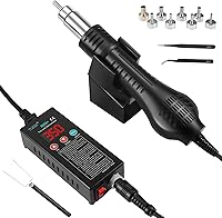 Vista 1 de Estación de soldadura de aire caliente SMD soldador Rework Digital Display Heat Gun