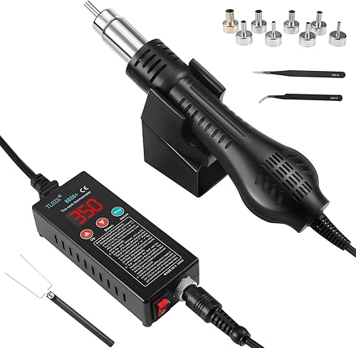 Estación de soldadura de aire caliente SMD soldador Rework Digital Display Heat Gun disponible en Yaxa Guatemala