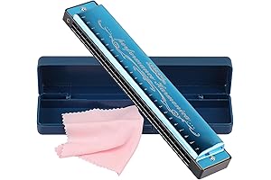 Harmonica Mouth Organ Musical Instrument, 24-Hole Polyphony Diatonic Mouth Organ