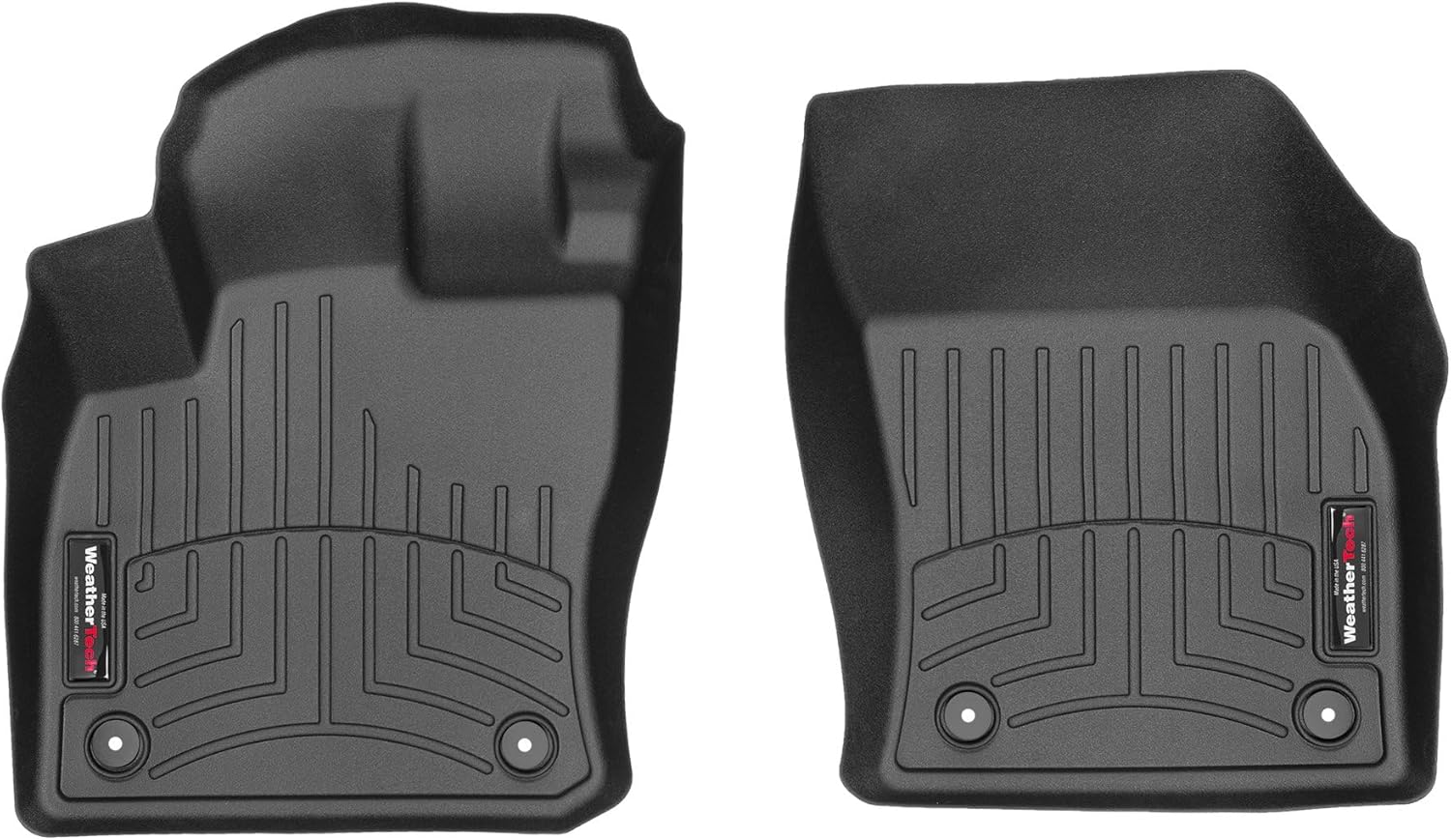 WeatherTech Custom Fit FloorLiners for VW Tiguan, Tiguan, 1st Row (449891), Black