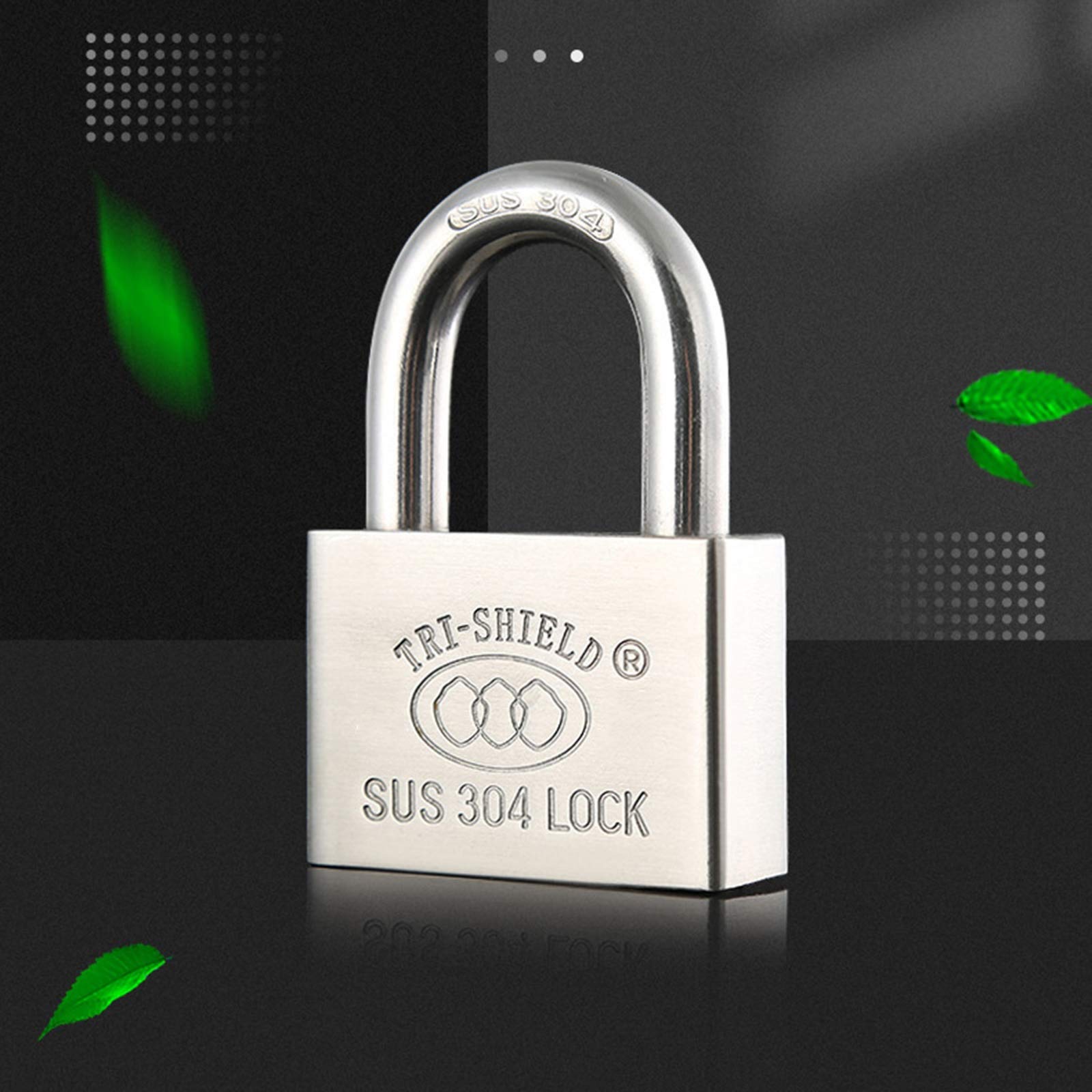 Lucchetto con chiave, Lucchetto con chiave in acciaio inossidabile con 4 chiavi, la larghezza del corpo della serratura è 30 mm, 40 mm, 50 mm, 60 mm.(Short Lock,40mm)