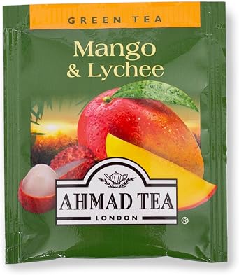 Ahmad Tea Green Tea | Mango & Lychee Green Tea | 20 Teabag Sachets | 1 Pack