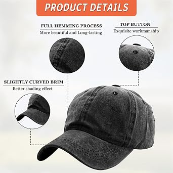 I'm Not Old I'm Classic Motorcycle Baseball Cap Adjustable Vintage Washed Cotton Hats Gift for Men Women