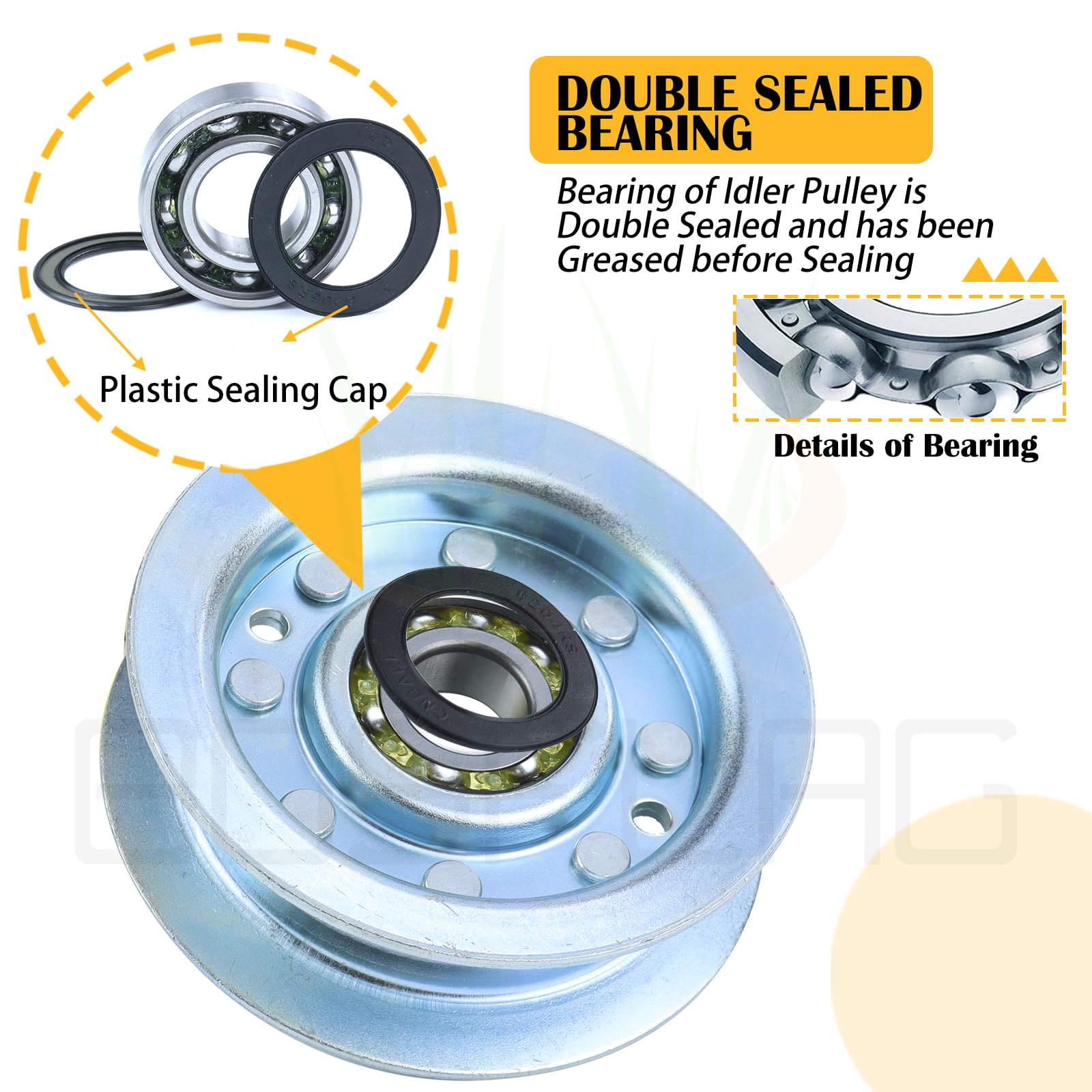 GY22172 Pulley with GY20629 Pulley for D140 Idler Pulley — Amazon image 5