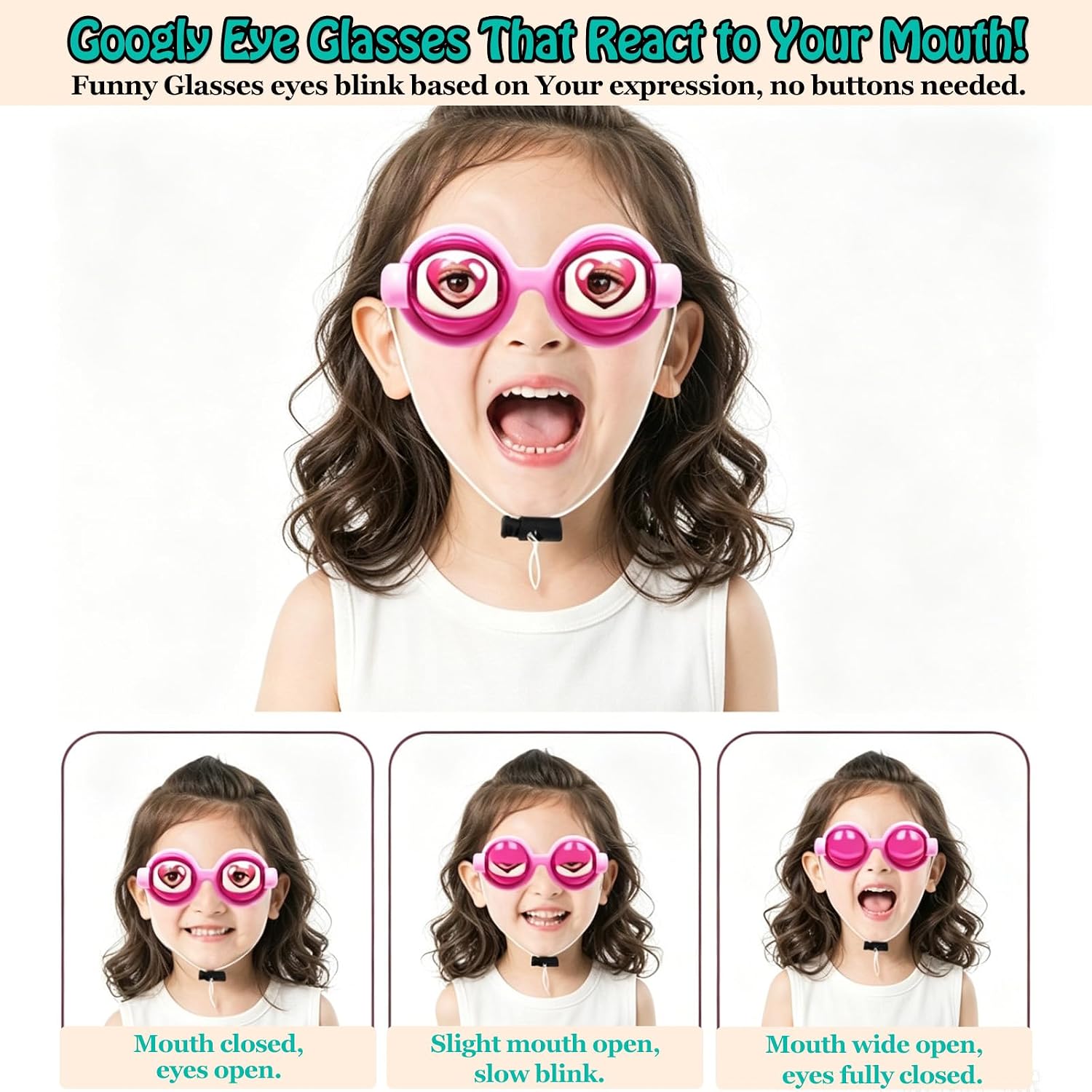 Funny Glasses for Adults Crazy Googly Eye Glass Silly Sunglass With Blinking Eyeball On Them Novelty Eyeglasses