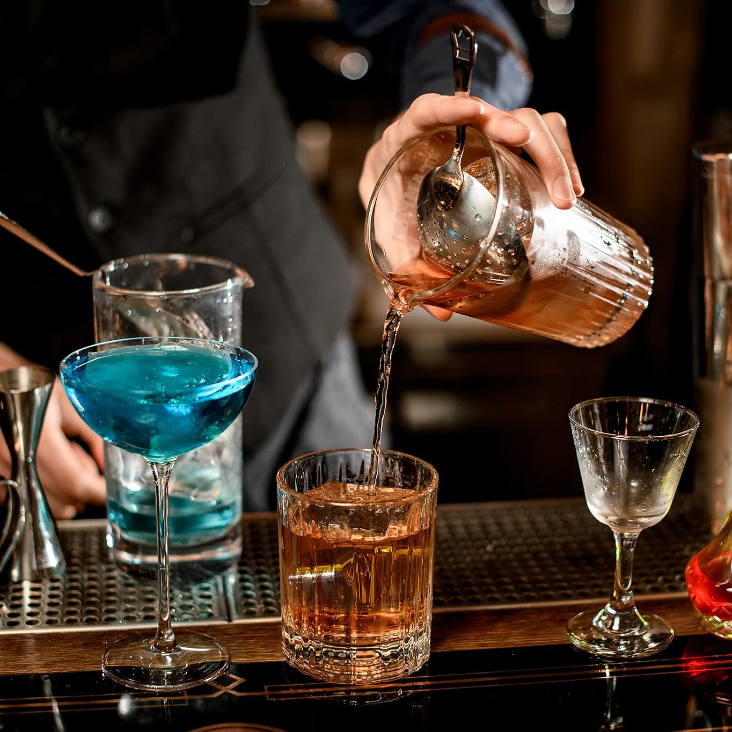 Yexiya 60 Pcs Reusable Stainless Steel Ice Cubes with Tongs Whiskey ...