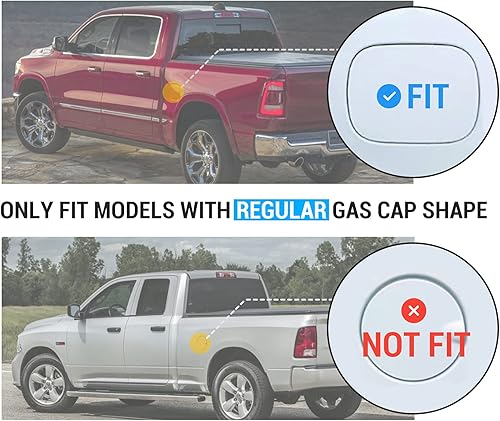 Miniatura 3 de XCOVER - Cubierta rígida plegable para caja de camioneta de perfil bajo, compatible con Ram 1500 de 6.4 pies 2019 2020 2021 2022 2023 (solo para