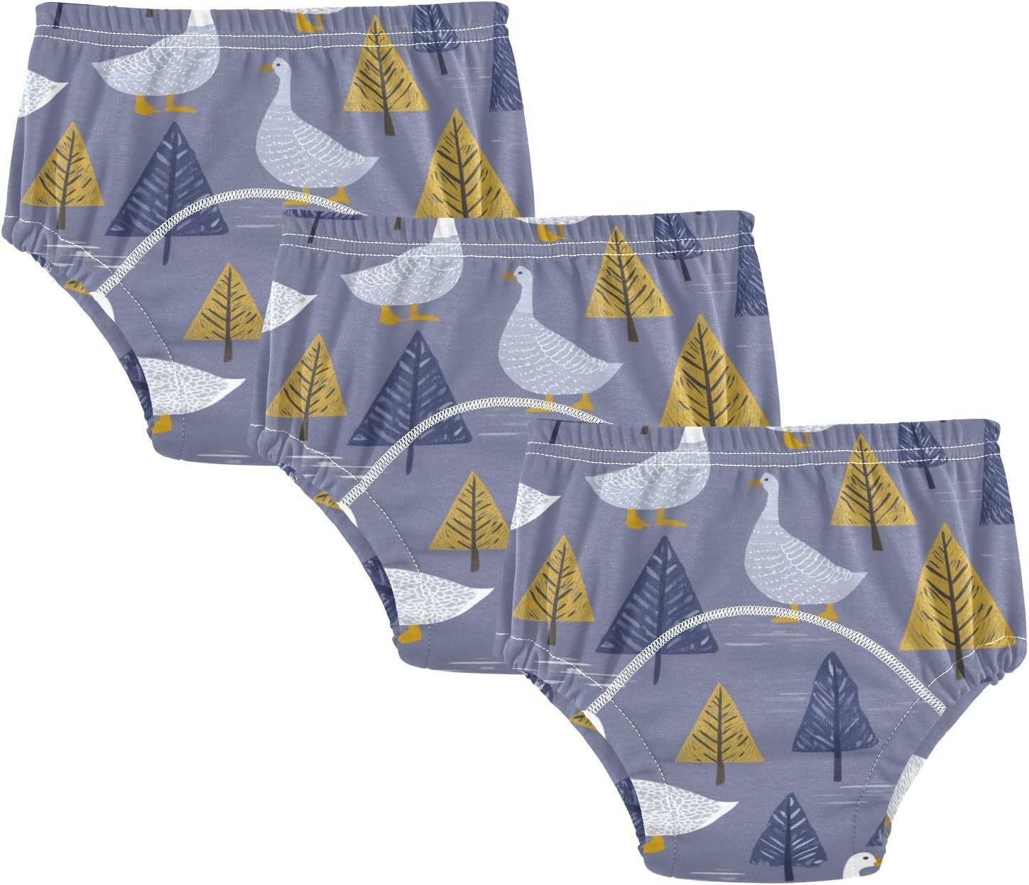 Little Girls Potty Training Undies Reusable Woods gooses Gray Nighttime Potty Training Pants Boxers Underwear for