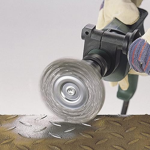 Miniatura 7 de Cepillo de alambre para taladro, juego de vasos de cepillo de rueda de alambre, rueda de alambre para taladro 0.012 alambre de acero al carbono,