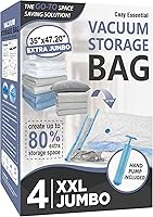 Vista 16 de 20 bolsas de almacenamiento al vacío, bolsas de ahorro de espacio (4 Jumbo/4 Grandes/4 Medianas/4 Pequeñas/4 Enrollables) de compresión