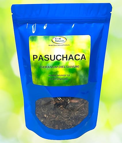 Miniatura 5 de CIK Naturals Pasuchaca Té de Hierbas - (3.53 oz) Infusiones de hierbas Zip-lock Bolsa Geranio dielsianum