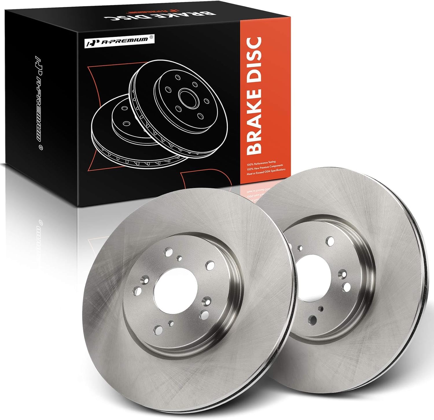 A-Premium 12.20 inch (310mm) Front Vented Disc Brake Rotors Compatible with Select Acura Models - TL 2004 2005 2006 2007 2008, 2-PC Set