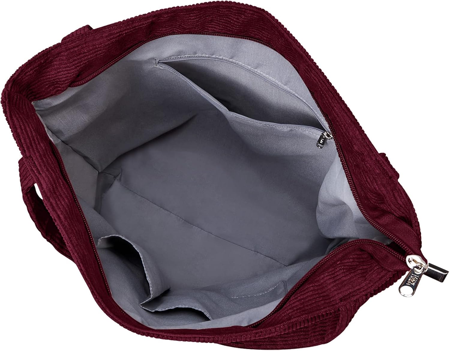 KALIDI Women Corduroy Tote Bag Zipper Casual Tote's Handbag Big Capacity Shoulder Bag with Pockets - Image 5