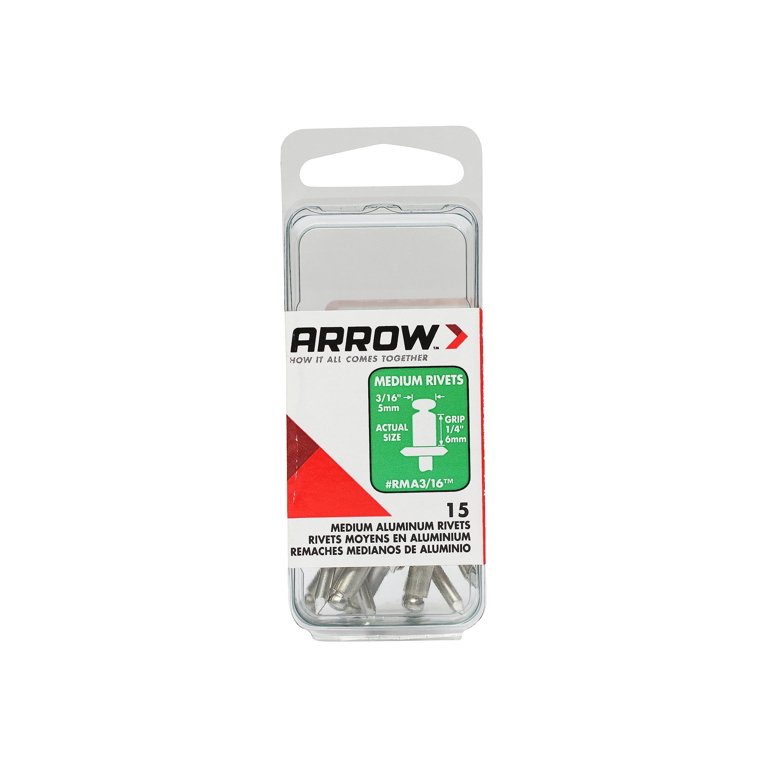 Amazon.com: Arrow RMA3/16 Medium Aluminum 3/16-inch Pop Rivets for