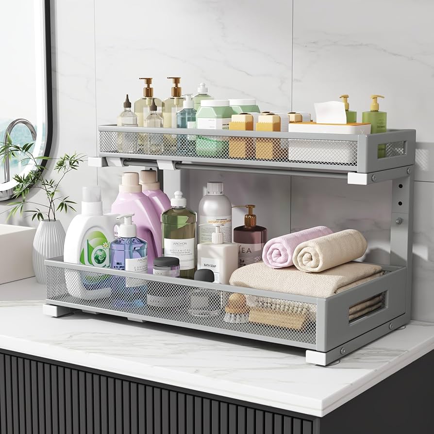 2点SET CONTAINER TABLE TOP 50L 74L Amazon.com - Sevenblue 2 Pack Multi-Purpose Under Sink Organizers