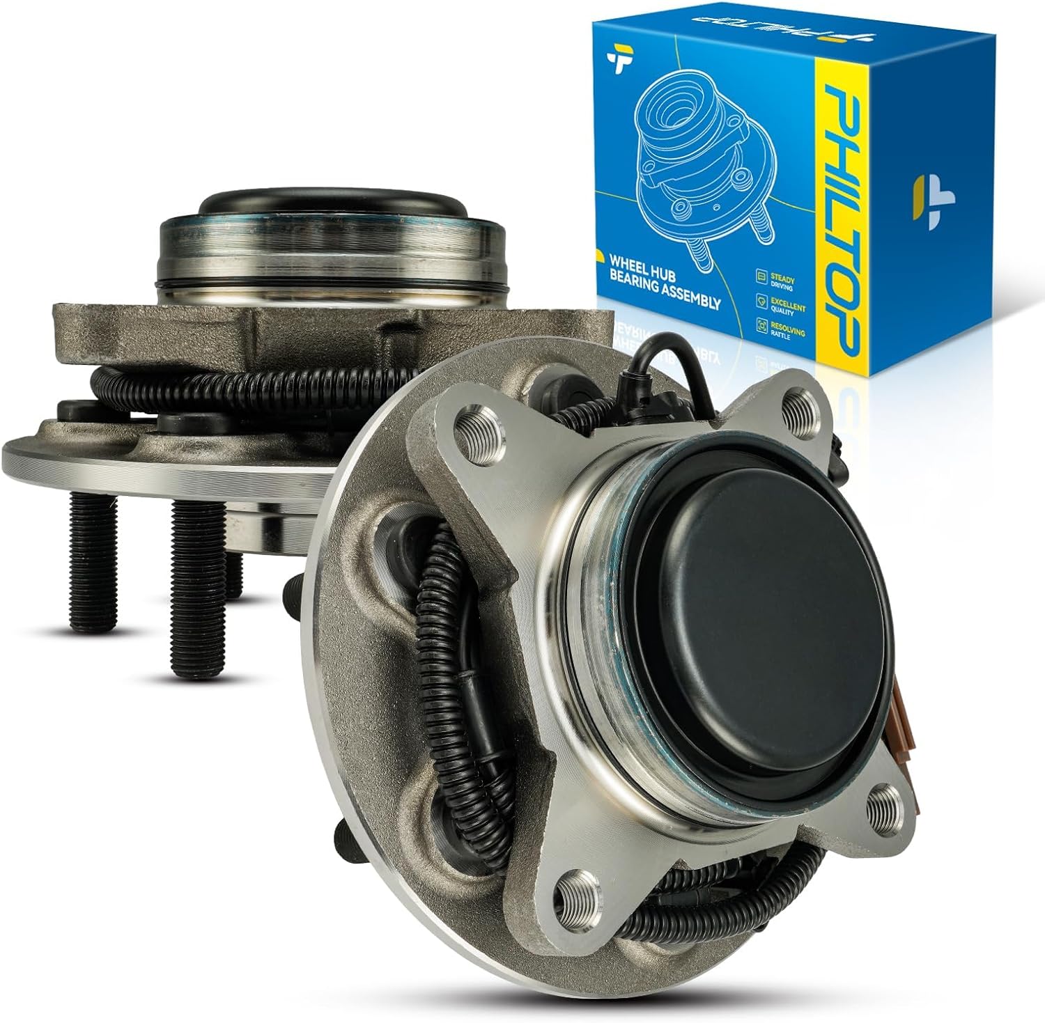 PHILTOP 515176 RWD Front Wheel Bearing Fit for Ford F-150 2018-2020, Ford Expedition 2018-2020, Lincoln Navigator 2018-2020 Wheel Hub Assembly w/ABS 6 Lugs