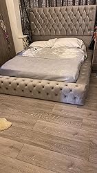 Beds & Co Steel Plush Velvet Upholstered Regal Ambassador Bed - View #5