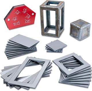 40 PCS Welding Coupons, Welding Practice Kit, Made Of 11 Gauge Premium Mild Steel,3×3" 3×5", With Welding Magnet Suitable For Beginners, Welding Plate Kit For MIG, TIG Stick, Arc, Gas And Brazing
