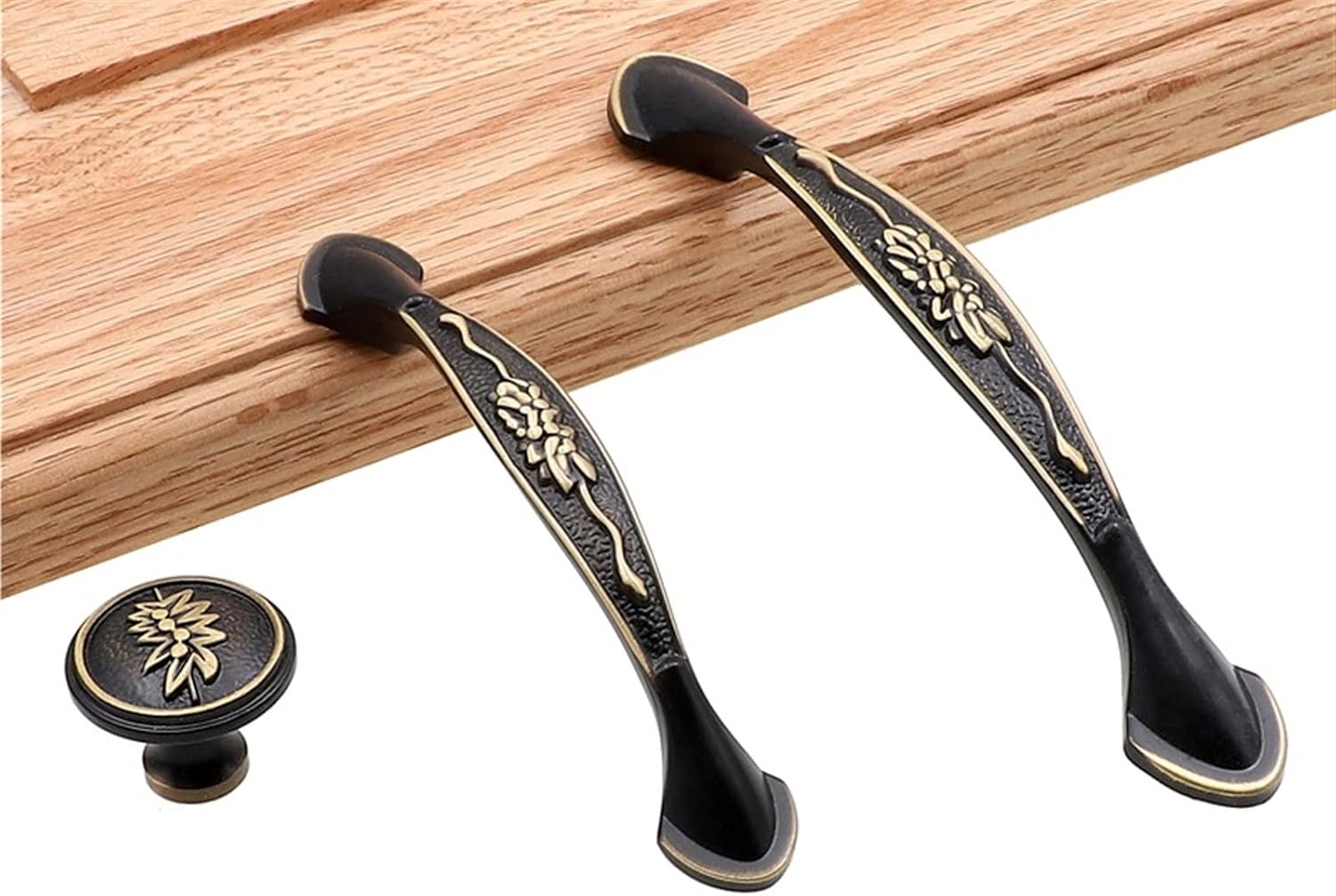 Black Brass Brushed Gold Copper Color Handle Cabinet Drawer Pull Knob Door Pull Artistical Furniture Hardware 1Pcs (Color : 8004-2.83)
