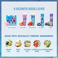 Vista 4 de Disney Stitch - Juego de estuches para maquillaje cosmético, incluye tubo de brillo de labios, bálsamo labial, brillo de labios compacto para niñas