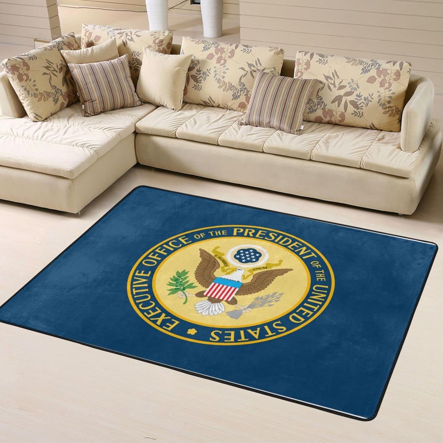 Flag of The Executive Office of The President of The United States 63 X 48 Inches Indoor Home Decor Large Carpet Non-Slip Non-Fading Yoga Mat