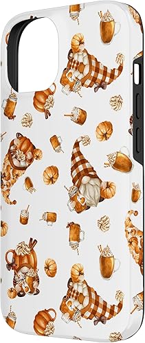 Miniatura 5 de iPhone 1212 Pro patrón de otoño y calabaza especias para Acción de Gracias y otoño gnomo caso