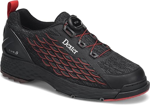Dexter Mens THE C9 Knit BOA Bowling Shoes - Available in Medium and Wide Width - Interchangeable Slide Soles and Heels - Made for Both Left and Right Handed Bowlers
