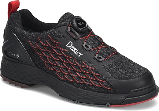 Dexter Mens C-9 Knit BOA Bowling Shoes Right Hand - Black/Red