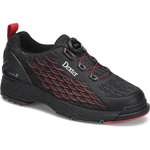 Dexter Men's THE C9 Knit BOA Bowling Shoes - Available in Medium and Wide Width - Interchangeable Slide Soles and Heels - Made for Both Left and Right Handed Bowlers