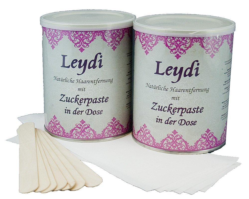 2x 1000g Leydi Zuckerpaste in der Dose - Nachfüllset für Sugaring und Haarent...