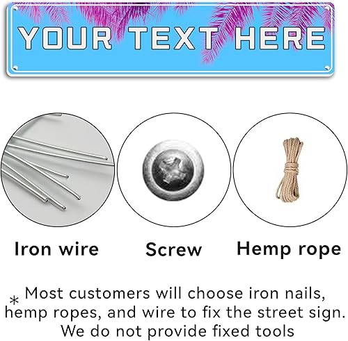 Miniatura 3 de Letrero de calle personalizado de metal con texto de nombre, letreros de carretera personalizados para exteriores, divertidos letreros de calle de 4