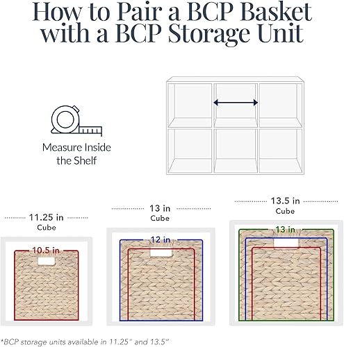 Miniatura 6 de Best Choice Products Cestas de jacinto de 12 x 12 pulgadas, juego rústico de 5 organizadores de almacenamiento plegables multiusos, bolsas de