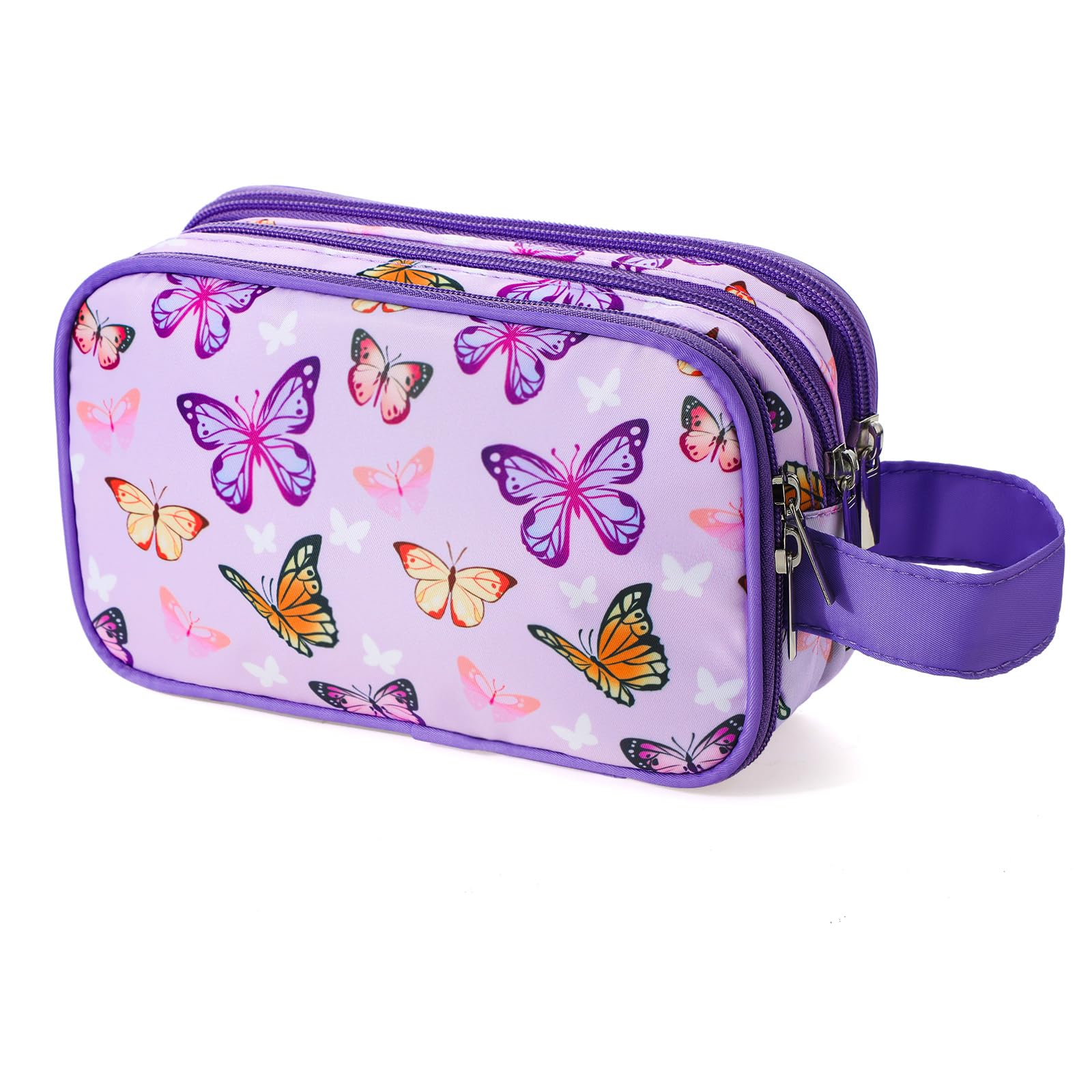 Vipdeal Kids Toiletry Bag for Girls, Travel Toiletry Bag for Little Young Girls Cosmetic Bag Makeup Bag Waterproof Hanging Wash Bag Toddler Toiletries
