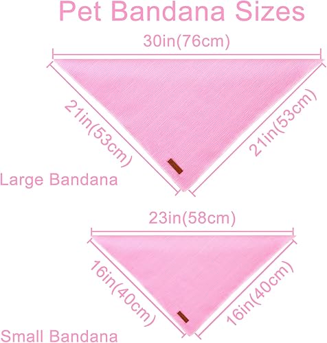 Vista 64 de Bandana de verano para perro, bandana hawaiana para perros medianos y grandes, lindo pañuelo rosa para cachorros, adorable bufanda triangular